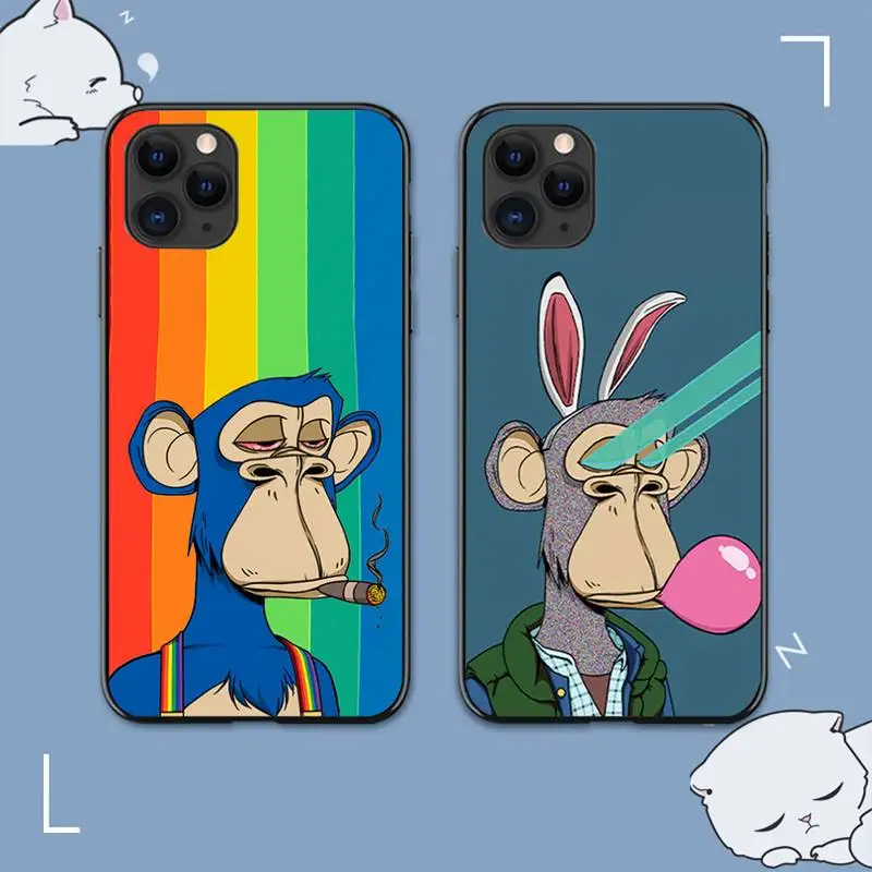

Boring Monkey Club Phone Case for iPhone 13 11 12 pro XS MAX 8 7 6 6S Plus X 5S SE 2020 XR case
