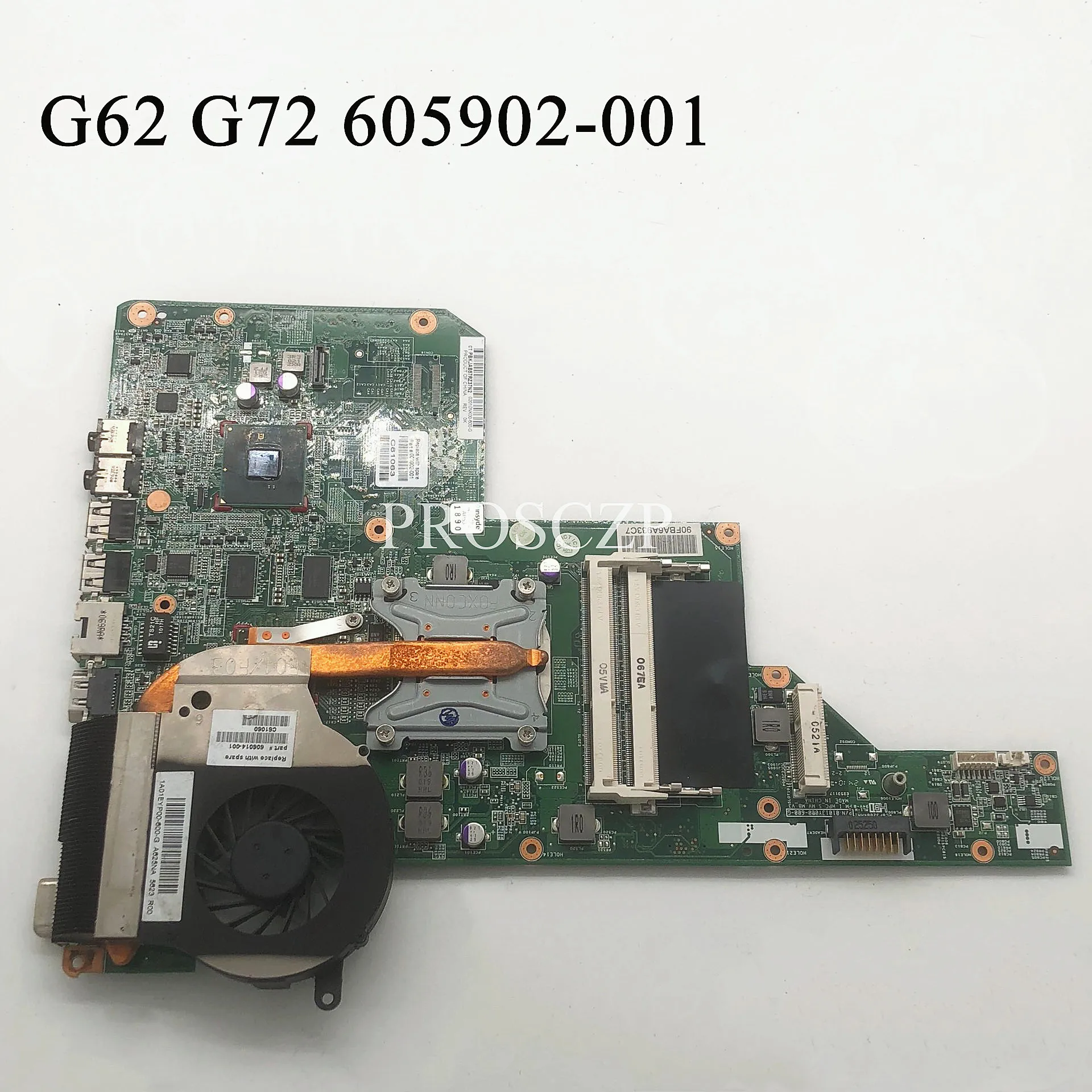 Материнская плата HM55 для ноутбука HP G62 G72 с 605902 001 501 601 100% хорошо
