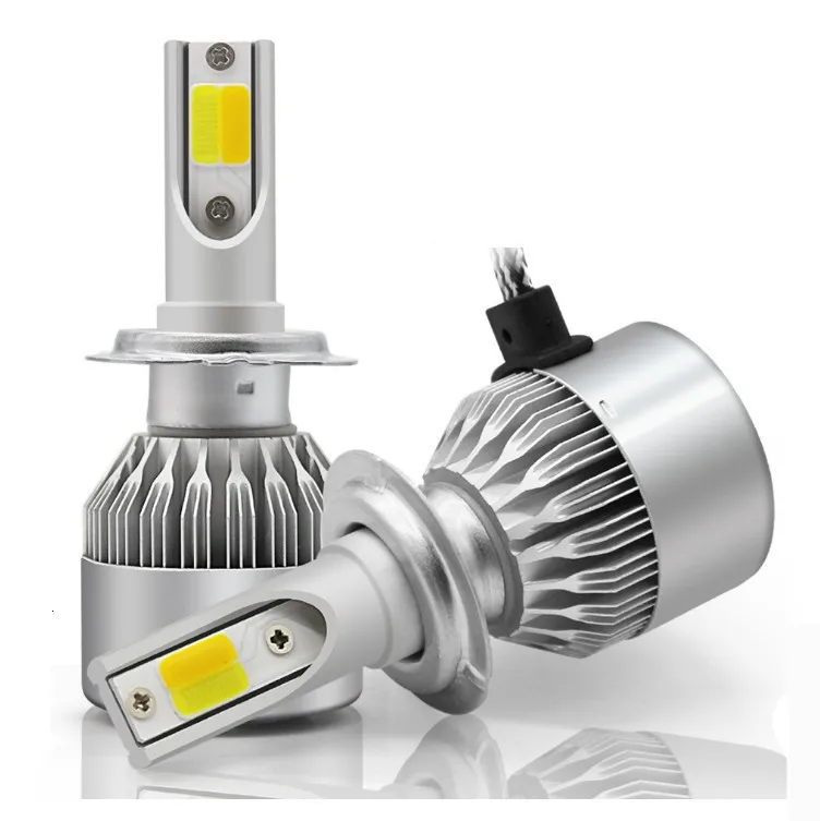 C6 два Цвет Автомобильный светодиодный головной светильник 4300K 6000K цвет: желтый