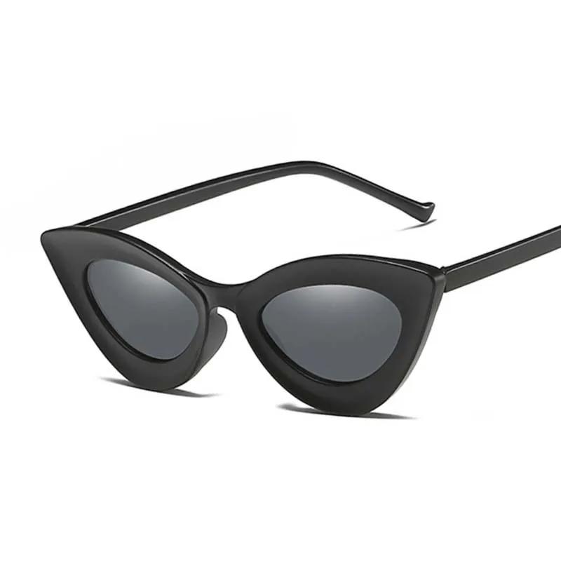 hot fashion thick frame sexy cat eye sunglasses women vintage brand sun glasses female ladies oculos de sol uv400 free global shipping