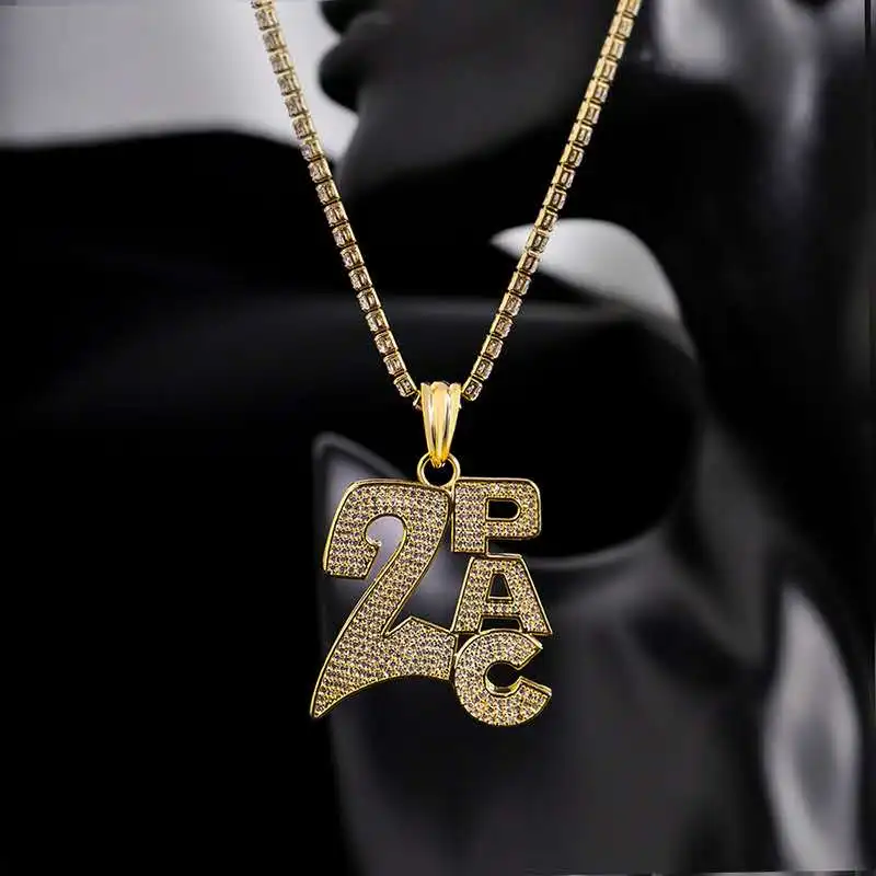 Мужское ожерелье с кулоном в стиле хип-хоп цепочка кубическим цирконием виде