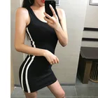 ZSIIBO Сексуальное Женское летнее платье облегающее платье бодикон без рукавов вечерние короткая мини-юбка новые женские Модные одежда