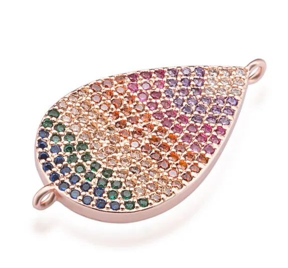 Мм лист капли воды микро проложить cz Циркон кубический цирконий бусины DIY медное