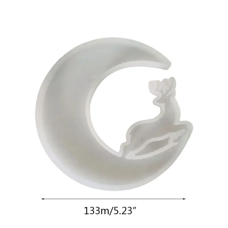 

Resin Crystal Epoxy Mold Animal Moon Casting Silicone Mould DIY Crafts Decoration Making Tool