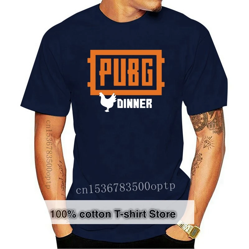 

Новинка PUBG футболка PlayerUnknown's Battlegrounds Winner цыпленок ужин LMS Смешные Горячие 2021 2021 летние модные футболки