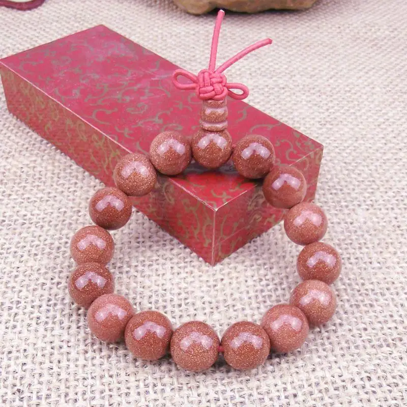 Природный золотоносный песок камень один круг буддизм браслет из