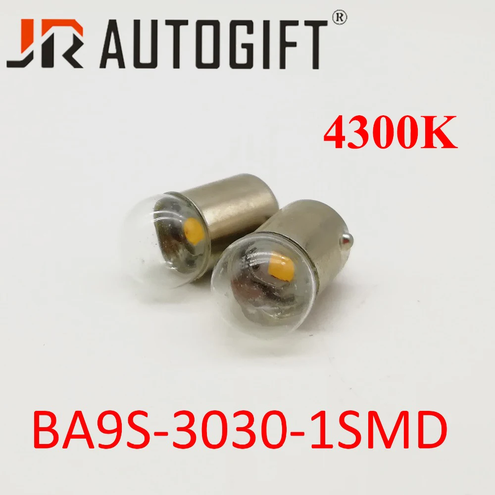 2шт. БА9С 3030 Короче светодиодные маленькие лампочки 12В 24В Теплое белое T4W T2W Автомобильные номерные знаки Светодиодный поворотный сигнал Фонарь для двери 4300K 6000K вкл.