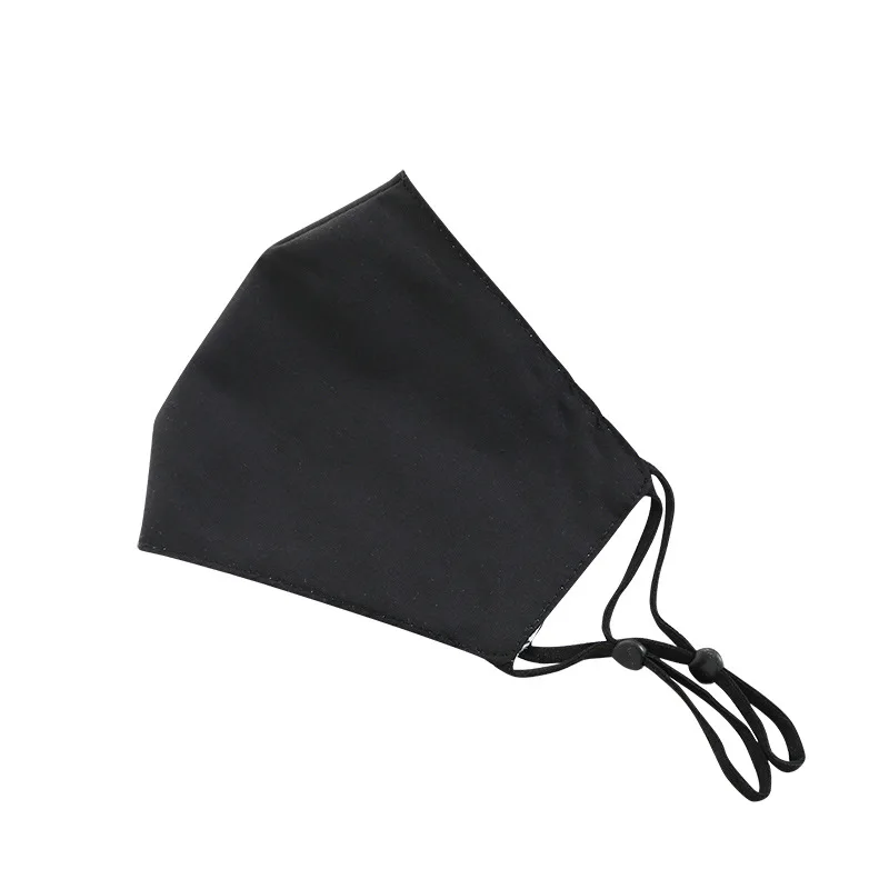 Маска хлопковая многоразовая черная Спортивная дышащая 2020 1 шт. утеплитель