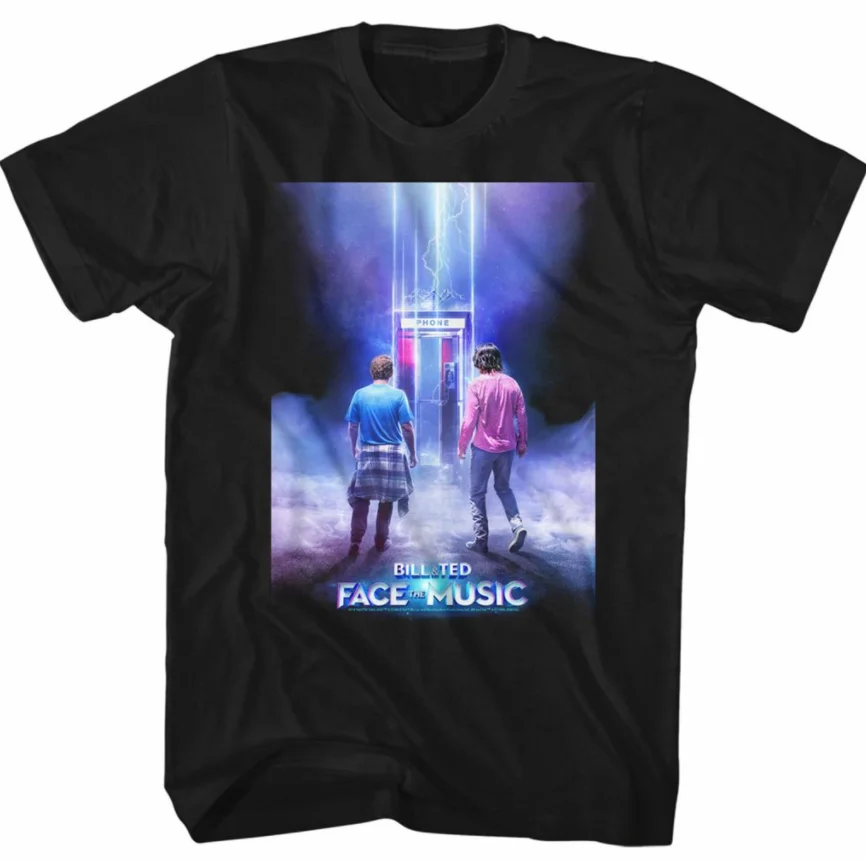 Плакат с надписью Bill and Ted Face The Music Модель B & T FTM цвет черный соответствует размеру