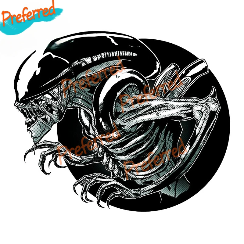 Высококачественная виниловая наклейка с изображением свиньи инопланетянина для