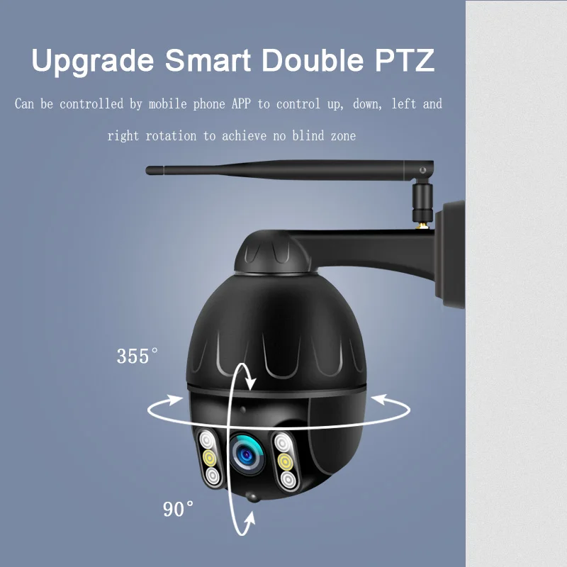 360° wireless surveillance camera PTZ outdoor waterproof aluminum alloy dome security network WiFi HD | Безопасность и защита