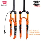 Велосипедная вилка BOLANY MTB Air Solo, передняя подвеска 2627, 529 дюймов, прямая коническая трубка с замком, быстросъемный кронштейн из магниевого сплава