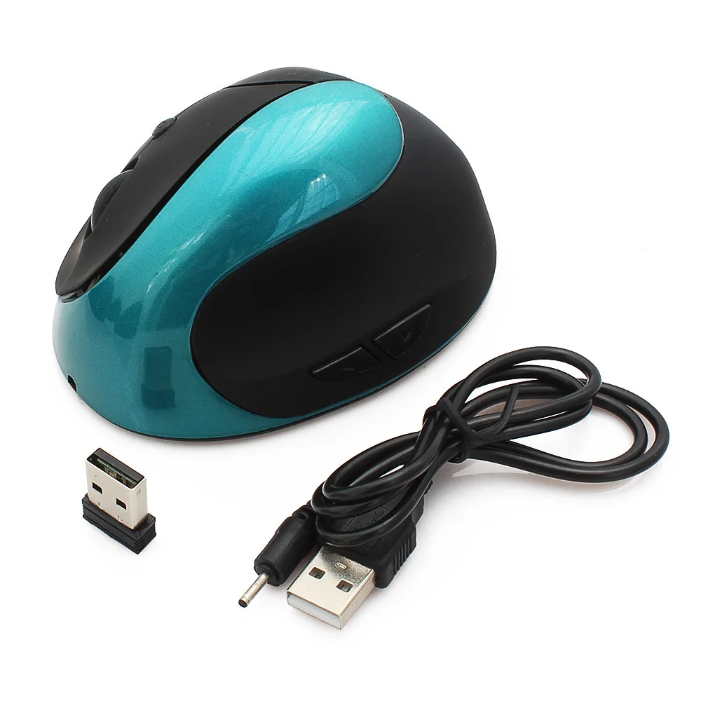 

2.4G Vertical Wireless Mouse Rechargeable Ergonomic Computer Gaming Mause 1600 DPI USB Optical 5D Healthy Mice For PC Laptop
