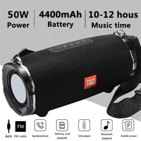50w high power tg187 bluetooth speaker waterproof portable column for pc computer speakers subwoofer boom box music center radio