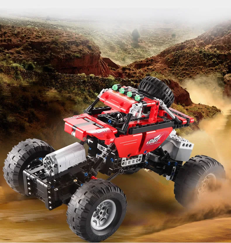 Technic CADA RC строительные блоки для внедорожных гонок, 2,4 ГГц, мощность двигателя, подходят для техники, кирпичи, игрушки, подарки для детей, мальчиков