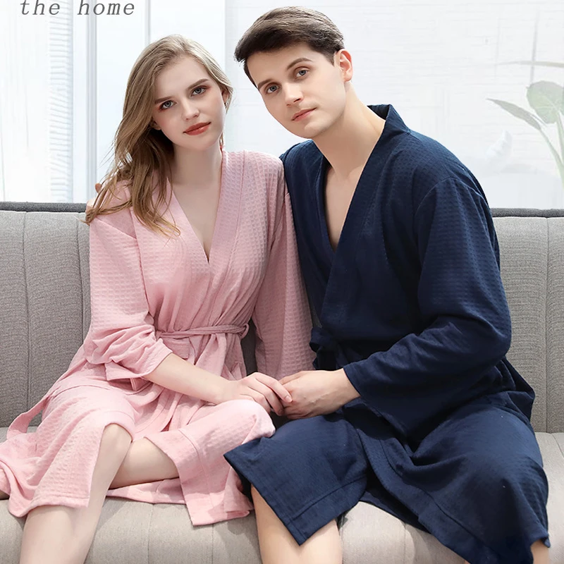 Халат вафельный мужской пикантный ночной халат халаты для отдыха летняя одежда