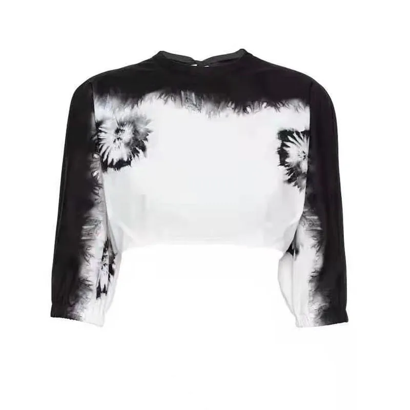 

2021 Summer Woman's Sets Super-Short Tops+ Skirts Peplum Printed Suits Elegant Hign-End Sets