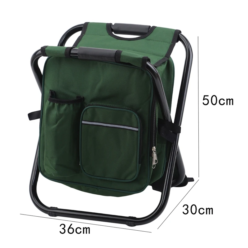 Outdoor Folding Chair Camping Fishing Chair Stool Portable Backpack Cooler Insulated Picnic Tools Bag Hiking Seat Table Bag images - 6