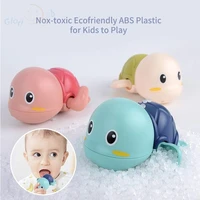 plastic baby bath toys wind up swimming turtle for toddlers floating kids cute water bathtub shower tub set