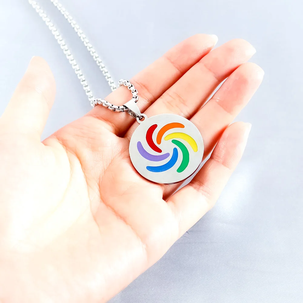 

Ожерелье с подвеской из нержавеющей стали 316L для мужчин и женщин, роскошное модное вечернее простое круглое Ювелирное Украшение в стиле хип...