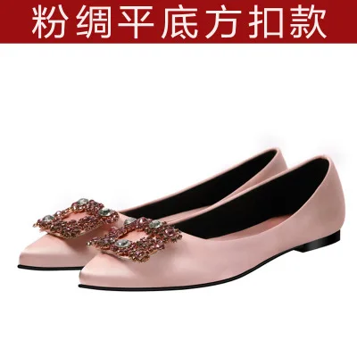 Flat champagne Shoes 1 пара роскошные шампанское золотистого цвета для свадьбы, помолвки празднование, вечеринка пользу высокий каблук или обувь на плоской подошве в качестве подарка - Цвет: Flat champagne Shoes