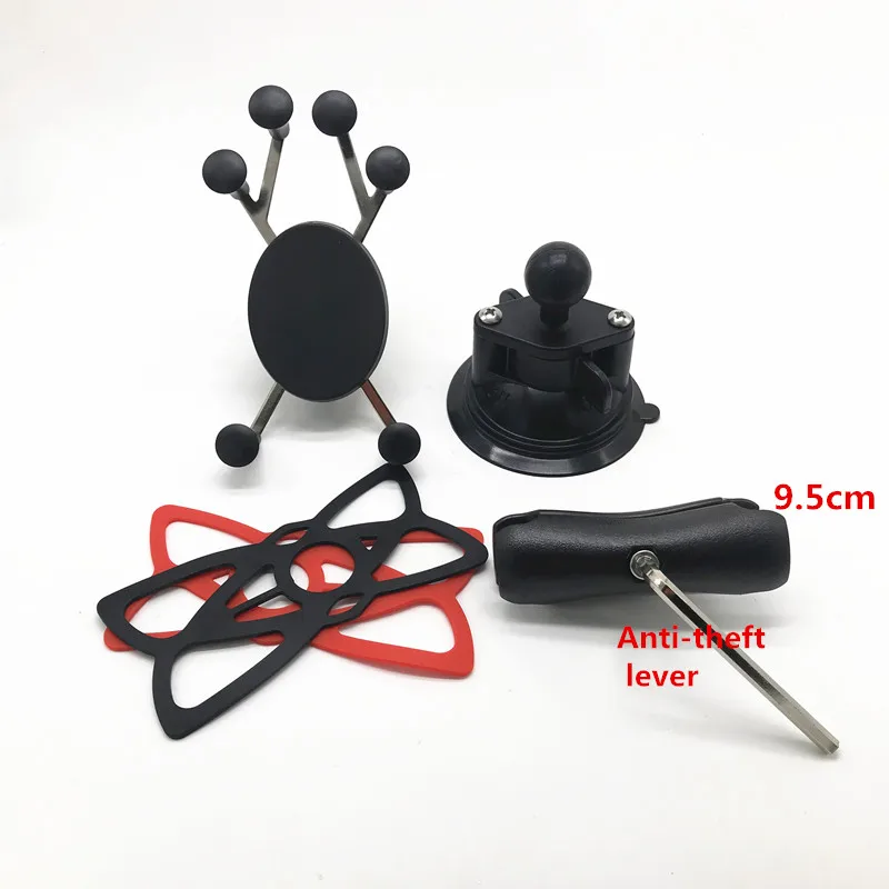 5in1 kit Крепление на присоске для автомобильного окна с поворотным замком+ шаровая Головка+ Универсальный держатель для мобильного телефона X-Grip для смартфона ram - Цвет: 5in1 kit