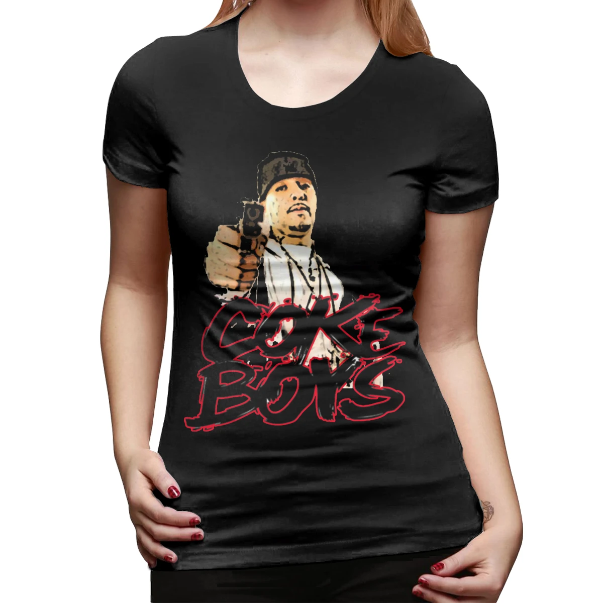 Женская футболка с коротким рукавом и круглым вырезом из хлопка | одежда