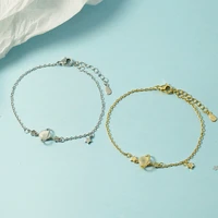 kofsac new cute bracelets for girl birthday gift fashion crystal star planet jewelry beautiful women 925 sterling silver jewelry