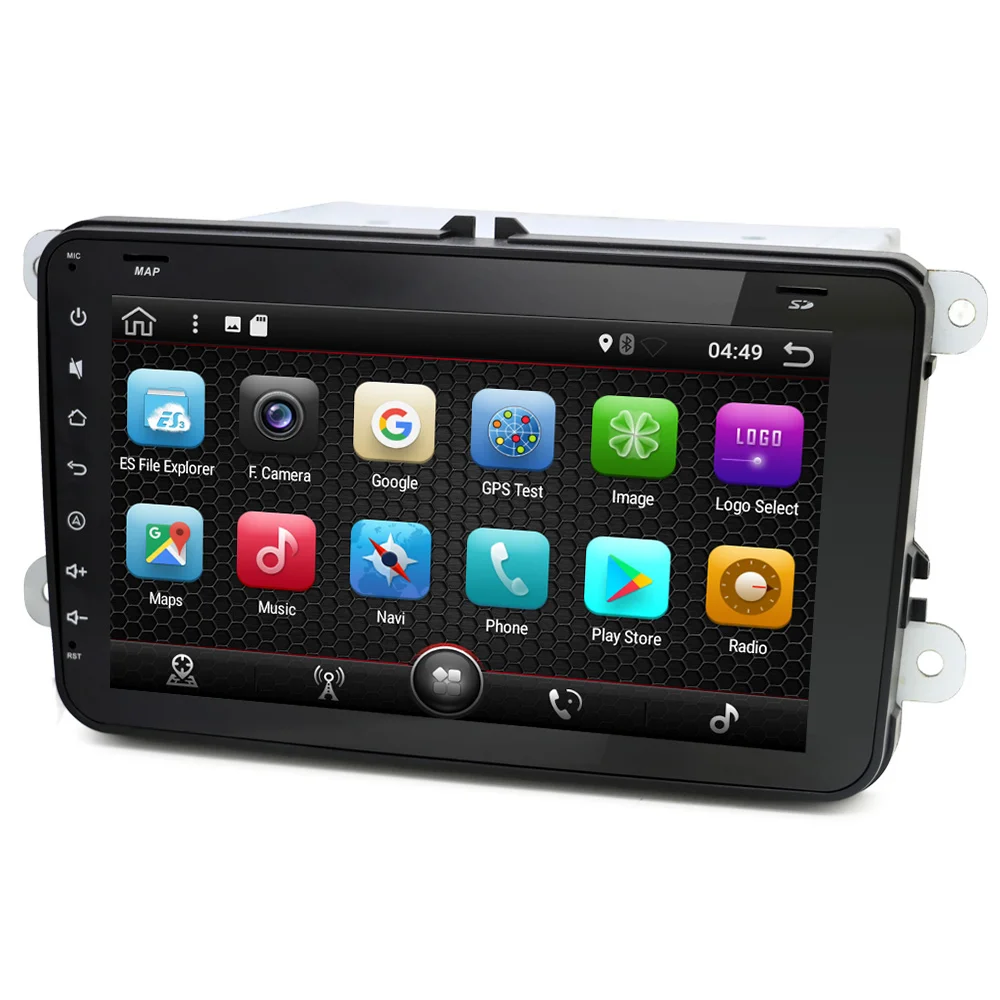 Eunavi 2 Din 8 дюймов Android 10 Автомагнитола стерео для VW JETTA GOLF MK5 MK6 GTI PASSAT B6 POLO SKODA Fabia gps