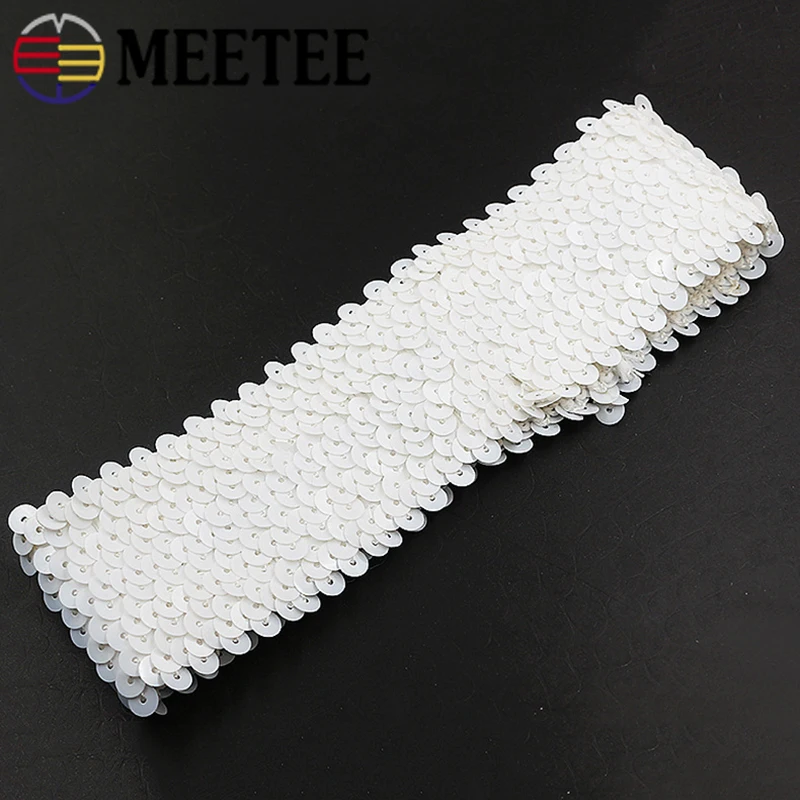 

5pcs Meetee 4.5*35cm Polyester Sequins Elastic Band for Children's Headband Rubber Hair Accessories