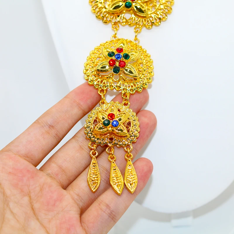 Женский свадебный набор нигерийское ожерелье и серьги ювелирные изделия из