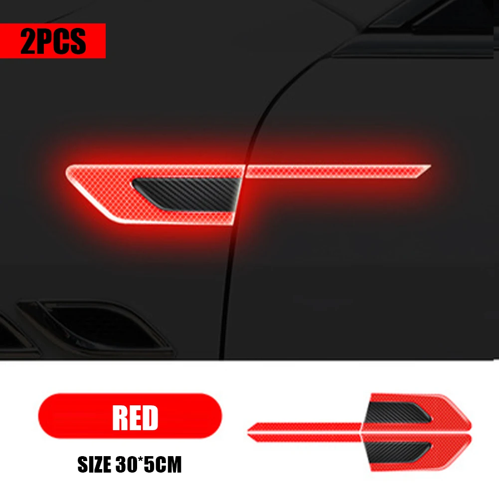 

Reflective Sticker for Car Anti-Scratch Safety Warning Sticker Rearview Mirror Reflective Strip Car Bumper Reflective Decals