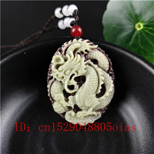 Натуральный китайский Нефритовый дракон подвеска ожерелье модные аксессуары