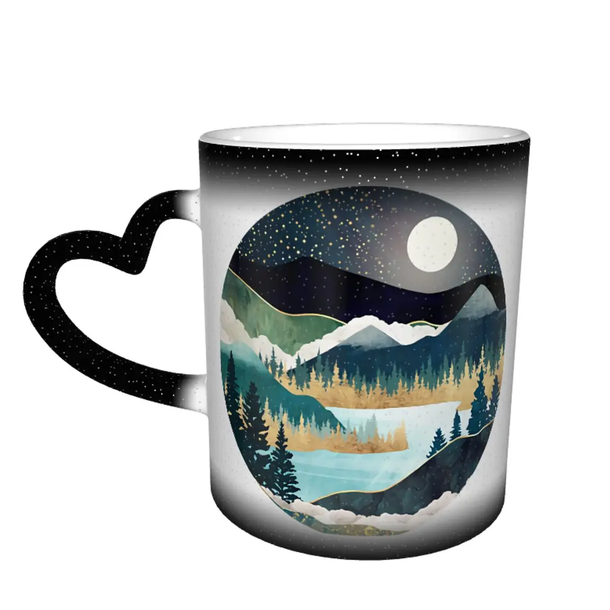 

Geometric Mug Pottery Tea Mug Color Changing Creative Aesthetic Cups
