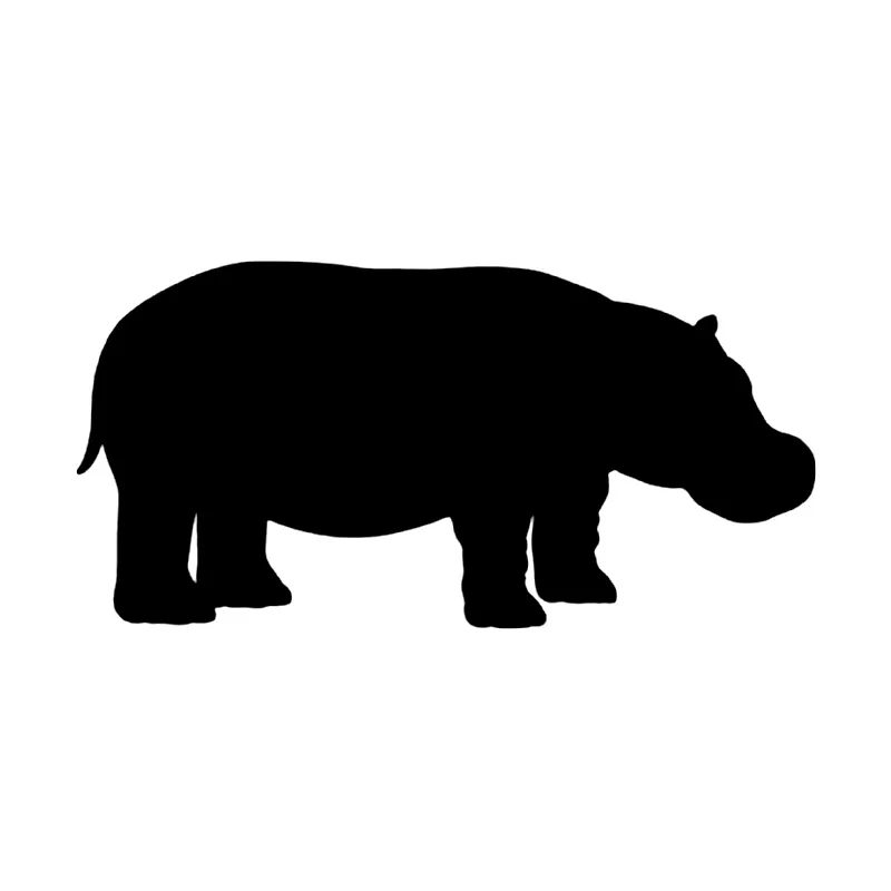 

S51739# Various Sizes/Colors Car Stickers Vinyl Decal Hippopotamus Motorcycle Decorative Accessories Creative
