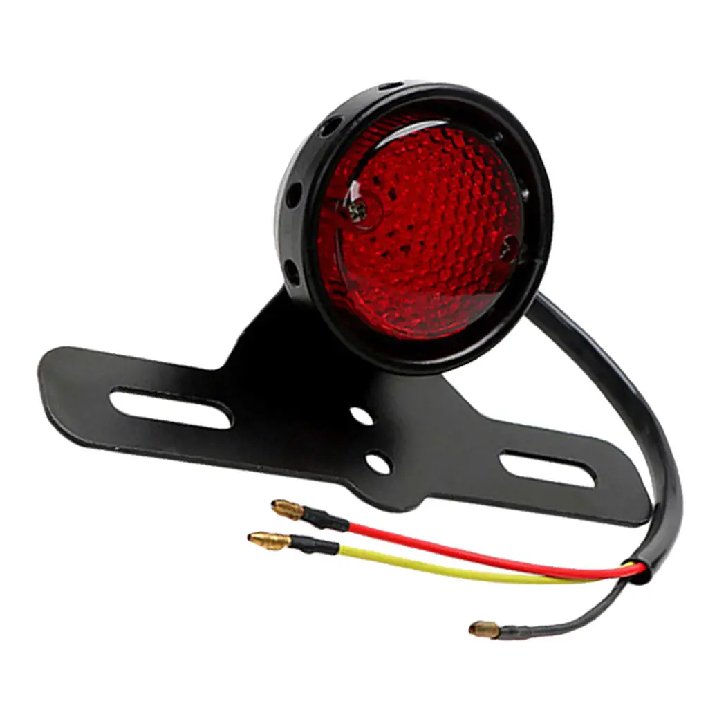 

Задний стоп светильник сигнал для мотоцикла, 12 В, держатель номерного знака для кафе Harley-рейсеры, мотоциклы для проектов, стритбойцов, трико...