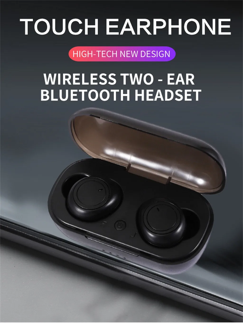 50 # TWS Bluetooth настоящие беспроводные наушники 5D стерео мини водонепроницаемые для