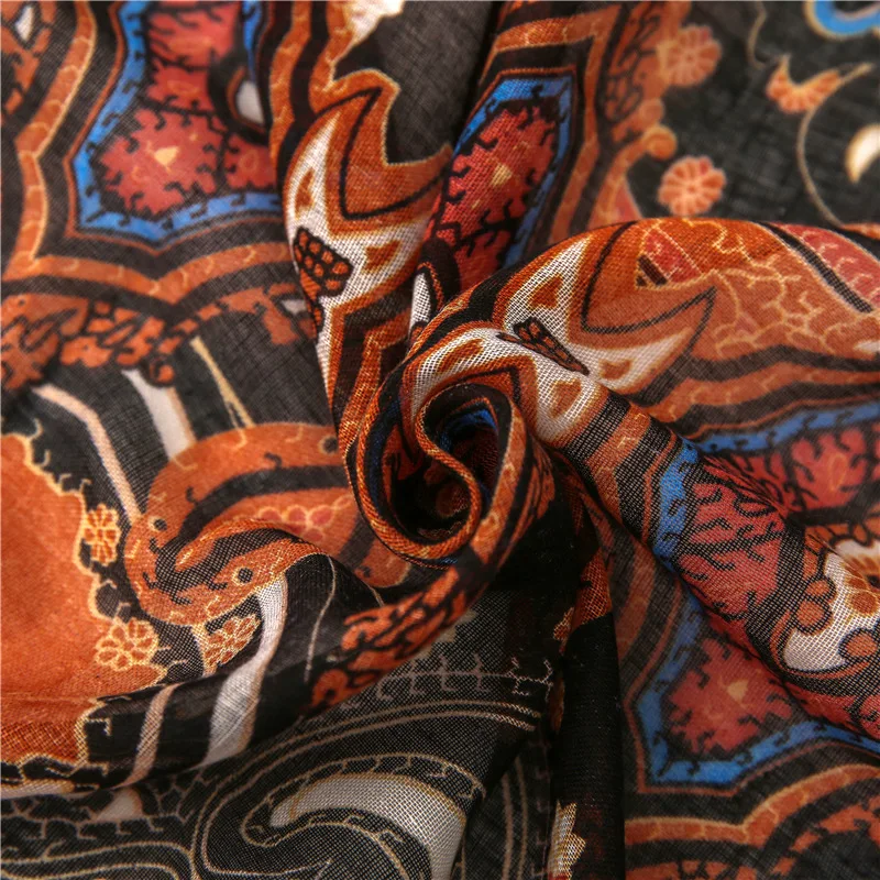 

2020 Luxury Brand New Style Spring And Autumn-Style Headscarf Cotton Scarf Women's Versatile Silk Scarves Printed Shawl blanket
