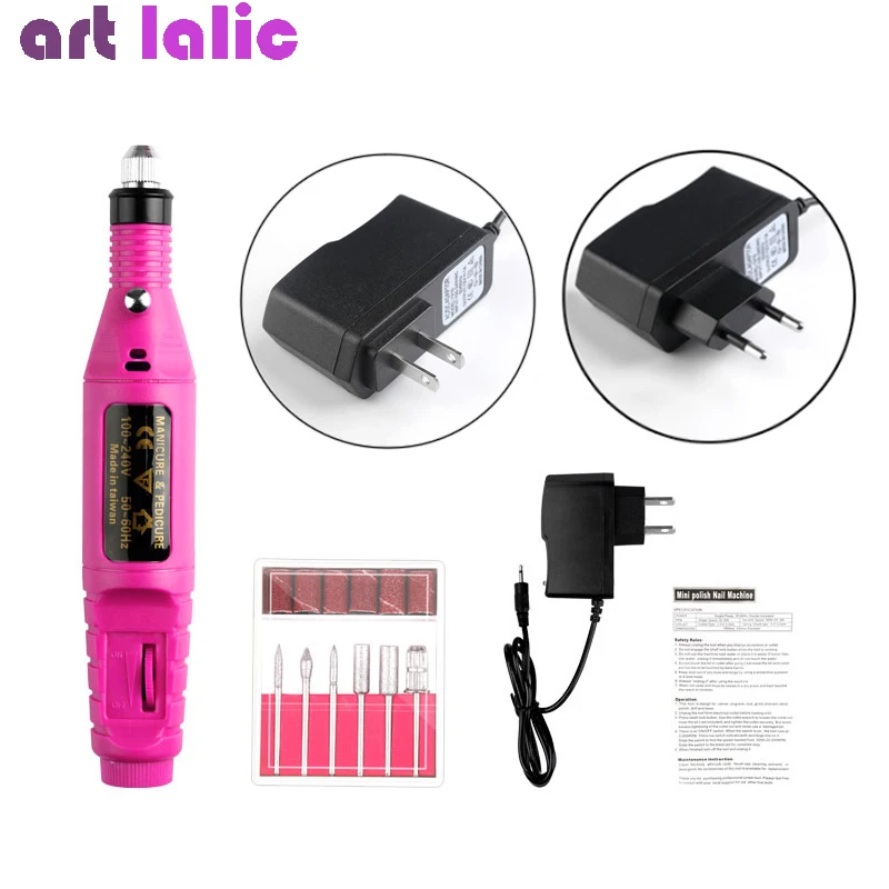 

1 Set Professional Electric Nail Drill Machine Manicure Milling Cutter Nail Art File Grinder Grooming Kits Nail Polish Remover