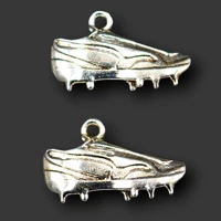 10pcs silver plated sports style football shoesrunning shoes pendant diy charm earrings bracelet jewelry crafts making a1911