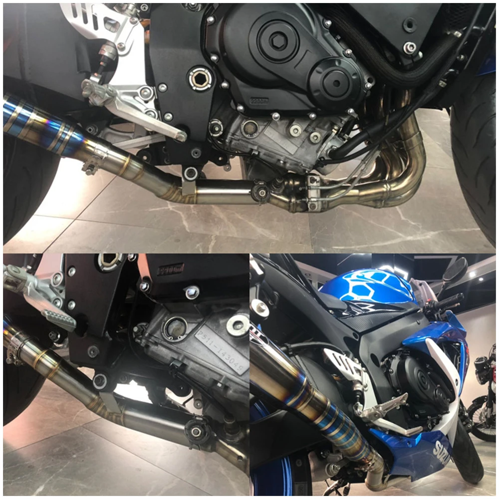 

For SUZUKI GSXR 600 750 K8 K9 L1 GSXR750 GSXR600 2008 2009 2010 Exhaust Escape Link Pipe Catalyst Delete Eliminator Enhanced