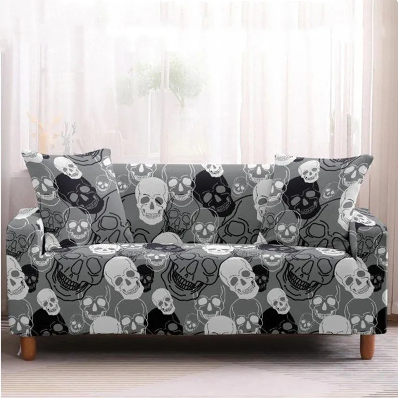 

Halloween Skull Sofa Cover Elastic Stretch Couch Cover Sofa Covers for Living Room Sofa Decor Sofa Protector 1/2/3/4 Seater
