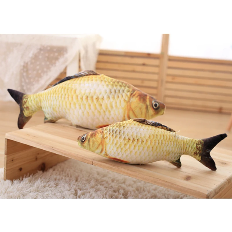 1 шт. 3D Рыба креативная кошка котенок жевательная игрушки кукла кошачья набивная