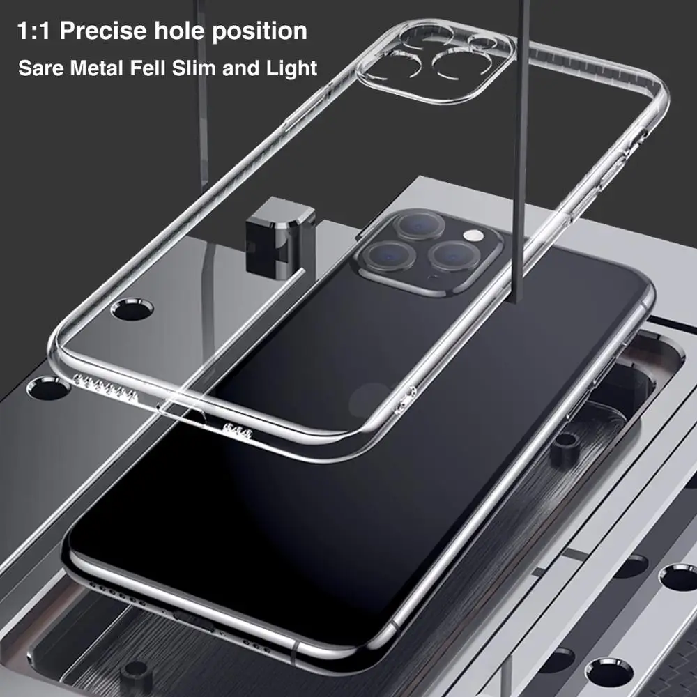 Ультратонкий Прозрачный чехол JURCHEN для телефона iPhone 11 12 Mini Pro XS Max X 8 7 6S Plus XR с