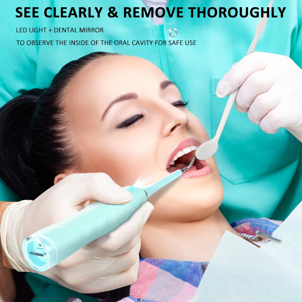 

Electric Ultrasonic Sonic Dental Scaler Tooth Calculus Remover Cleaner Tooth Stains Tartar Tool Whiten Teeth Tartar