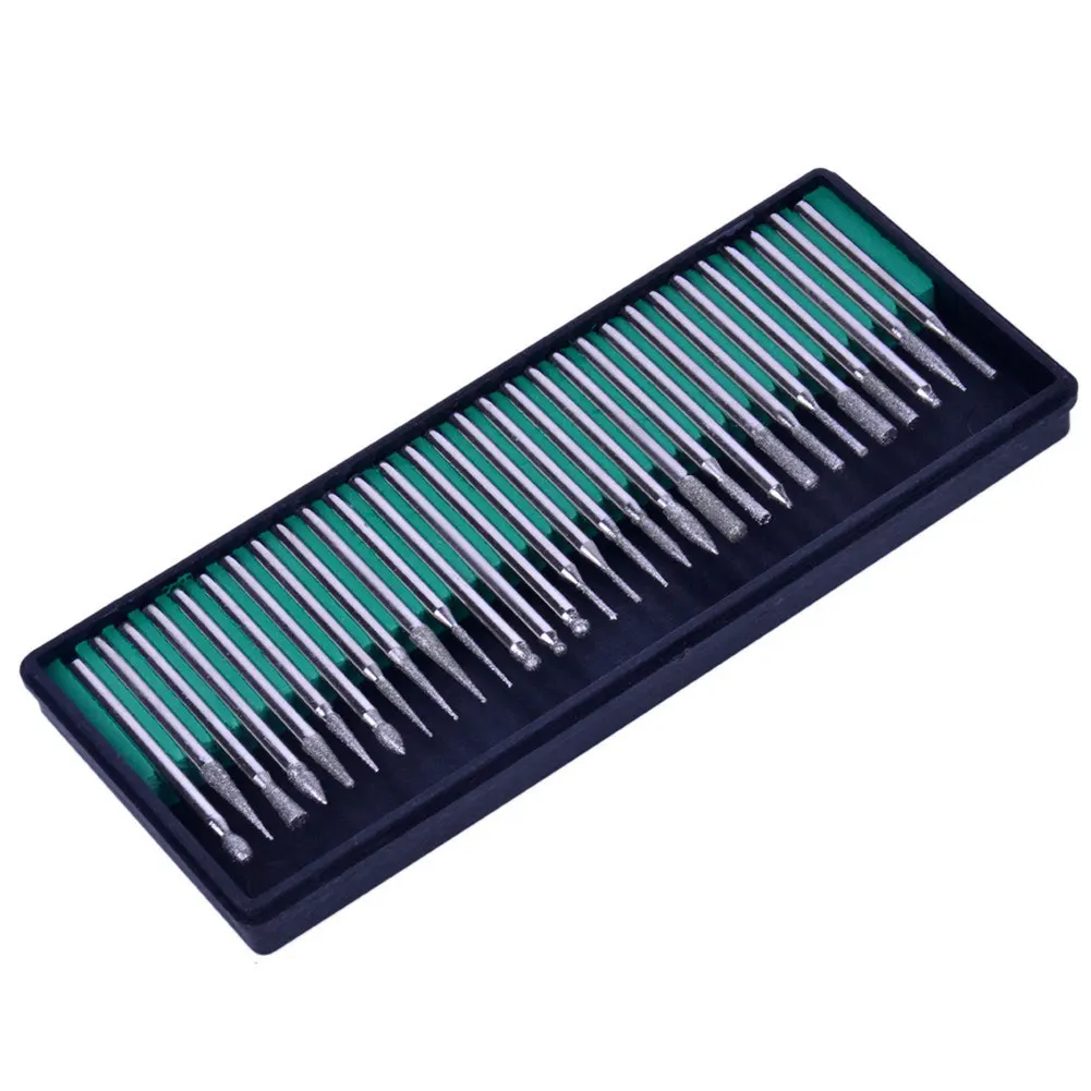 

30pcs/set Electroplated Diamond Grinding Head Grinding Needle Jewellery Drill Bit for Electric Grinders In Stock