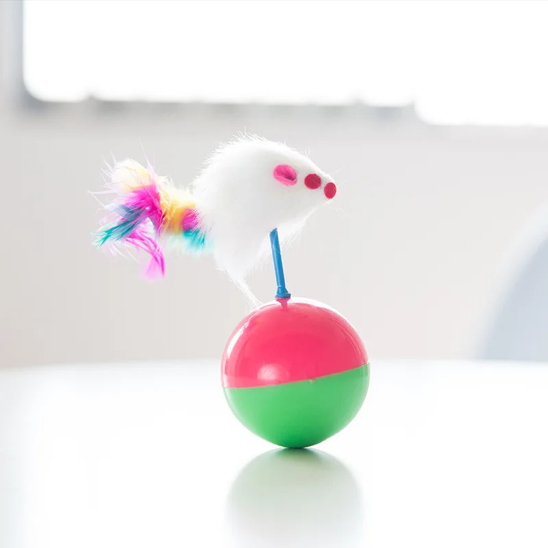 Забавная мышь игрушки неваляшки для мяч котов интерактивные кошки котенок игры