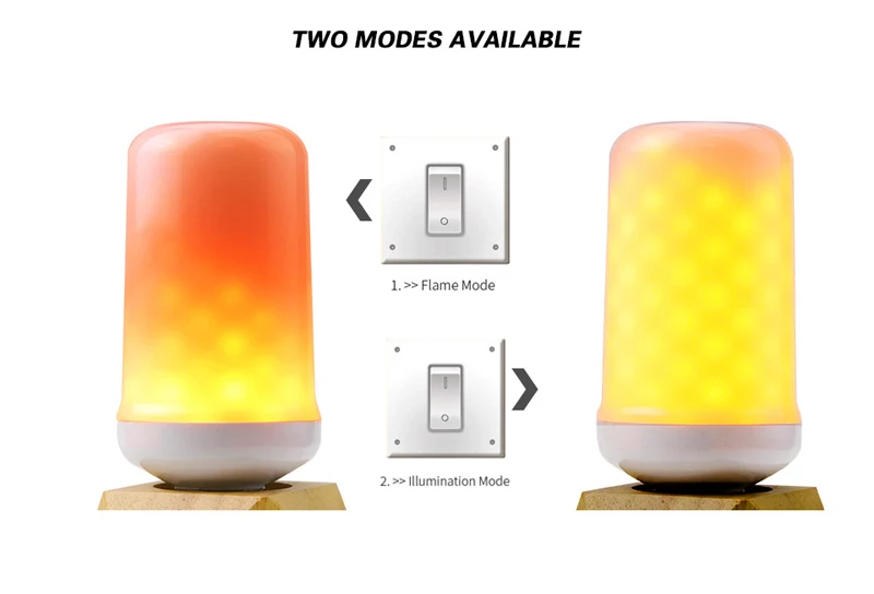 Светодиодная настенная лампа E27 с мерцающим пламенем уличный энергосберегающий