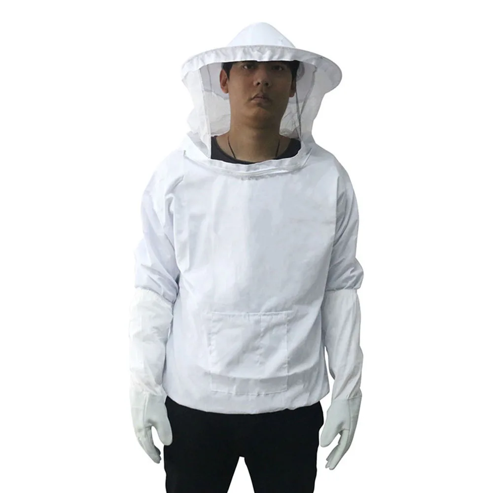 

White Half-Length Beekeeping Clothing Professional Beekeeper Beekeeping Beekeeping Clothing Safety Veil Hat Top