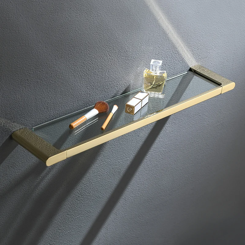 Блестящая золотая полка для ванной Набор принадлежностей комнаты вешалка